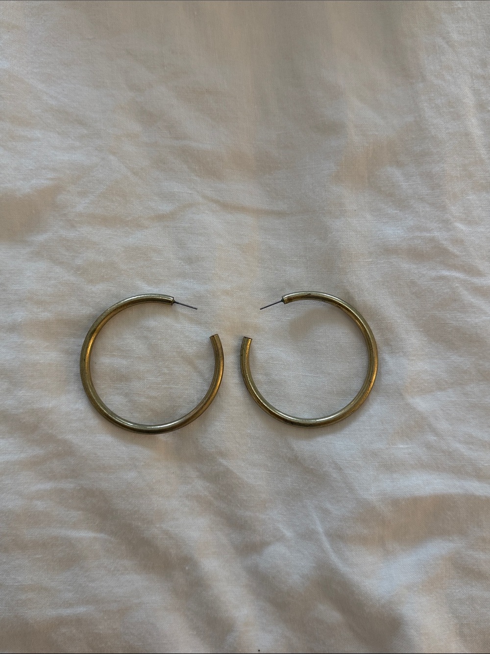 Gold-Tone Classic Hoop Earrings - Women Jewelry